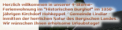 Herzlich willkommen in unserer 4-Sterne-Ferienwohnung im "Historischen Burghof" im 1050-jährigen ...